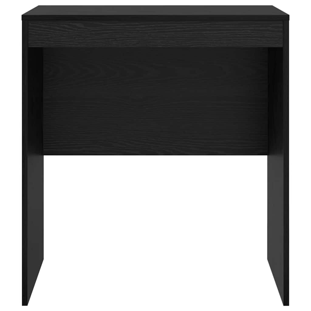 Scrivania nera effetto rovere, 70 x 50 x 76 cm, in legno, compatta, per ufficio, casa, gaming, laptop, segretaria, con ripiano e spazio di archiviazione, salvaspazio, ergonomica