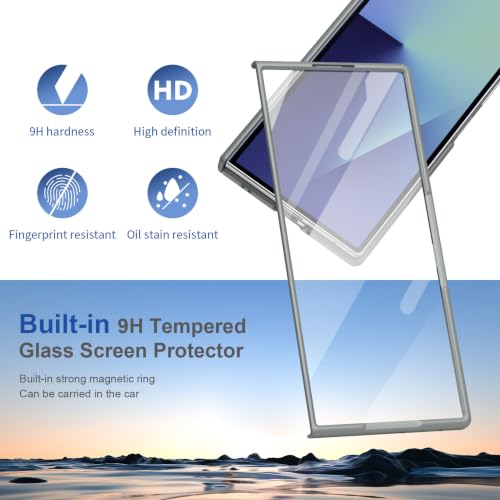 Image of TechTrendz Cover for Samsung Galaxy Z Fold 8 Ultra Case with Built-in Screen Protector & Hinge Protection, Z Fold 8 Ultra Magnetic Case Full-Body Slim Phone Case Cover - Grey