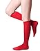 HASLRA Women's Knee High Socks 1 Pairs (Red)