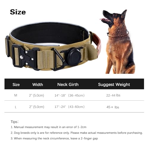 Collier AirTag grand chien anti-perte avec boucle métal robuste