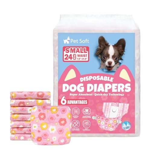 Pet Soft Female Dog Diapers - Disposable Puppy Diapers for