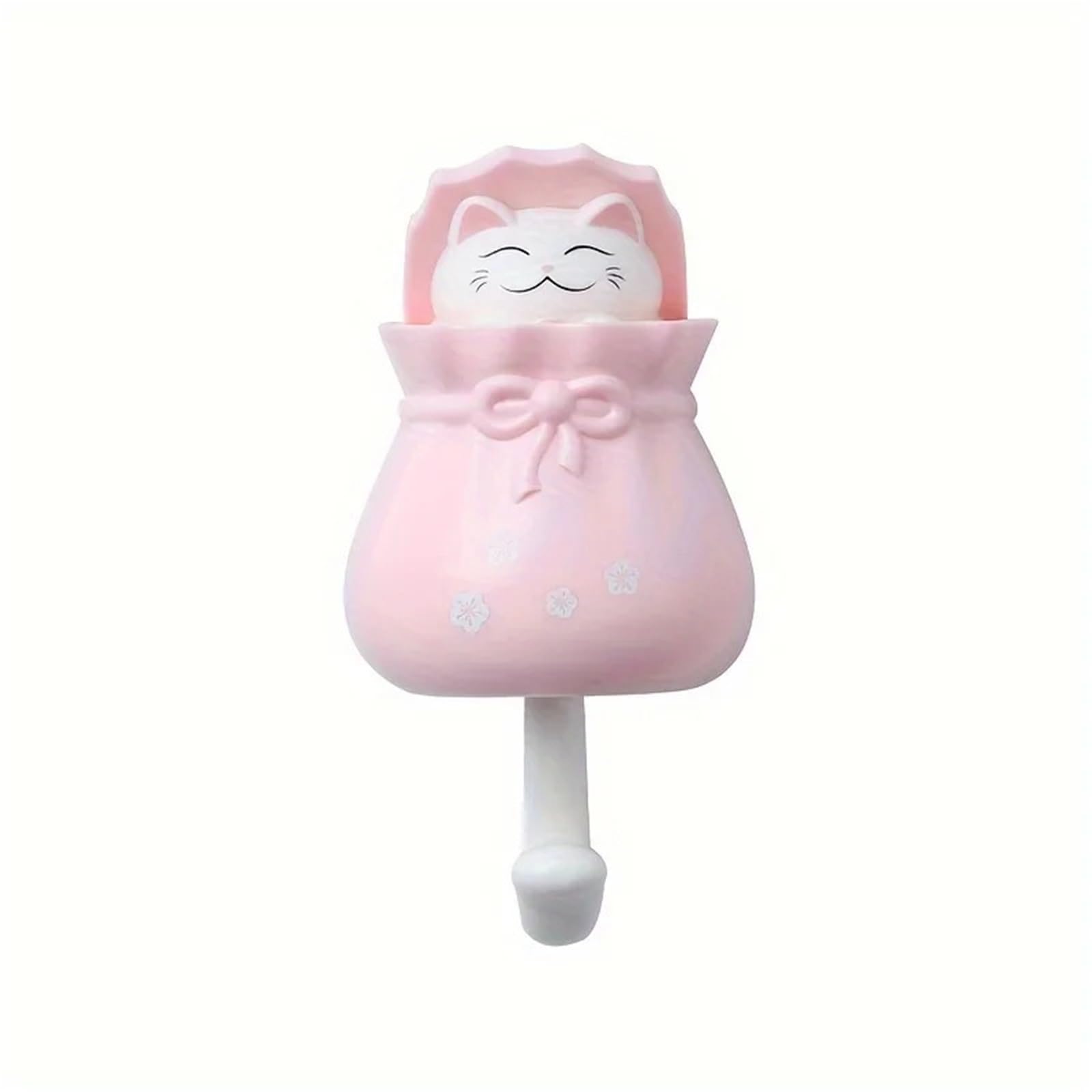 MKYYIOED Adhesive Hooks Creative Traceless Hook, Strong Adhesive, No Punching Hole, Hanging Clothes On The Wall Behind The Door, Cartoon Key(Pink)