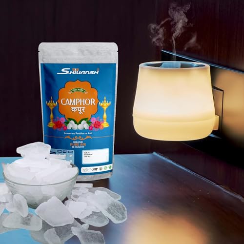 Image of SHIVANSH TECHNOLOGY Camphor Tablets 100g | Bhimseni Kapoor Original for Puja, Meditation & Pooja Room | Pure Bhimseni Camphor with Refreshing Fragrance | Kapoor for Puja & Religious Rituals