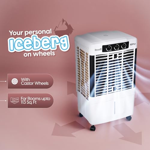 Image of SUMMERCOOL Nexia 65Ltr Desert Air Cooler for Home | High Speed Fan | 35ft powerful Air Throw | Desert Cooler | Inverter Compatible | HoneyComb | Collapsible Louvres| 1 year warranty | White