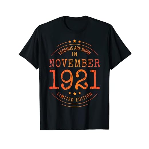 Cumpleaños Noviembre 1921 Edición Limitada Regalo Vintage Camiseta