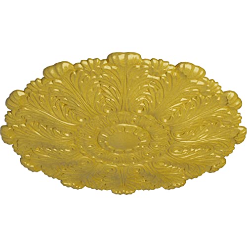 Image of Ekena Millwork CM31DURGS 31 inch x 1-1 /2 inch Durham Ceiling Medallion, Rich Gold