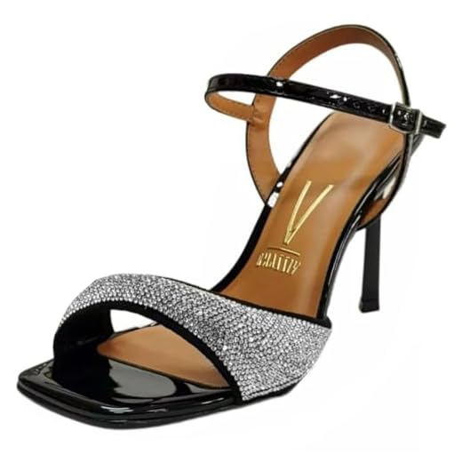 Sandalia Feminina Conforto Salto Medio Festa Strass Vizzano