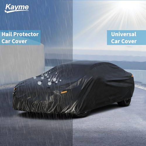 Image of Kayme Hail Protector Car Cover, Anti Hail Multilayer Thickened Full Car Cover,Outdoor Waterproof All Weather Custom Fit Porsche Cayenne, BMW X5, Toyota 4Runner, Toyota Highlander etc