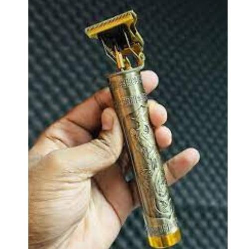 Professional Hair Clipper Kit with Gold Design, Cordless Electric Trimmer, 4 Guide Combs, USB Charging, Waterproof, for Men's Grooming and Styling Trimmer For Beard, Hairs, Moustache & Face, Electric T Blade Zero Gapped Shaving Machine (Gold) (Multicolor)-image-37