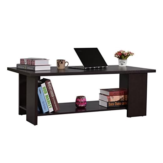 DeckUp Cove-S Coffee Table/Centre Table (Dark Wenge, Matte Finish)