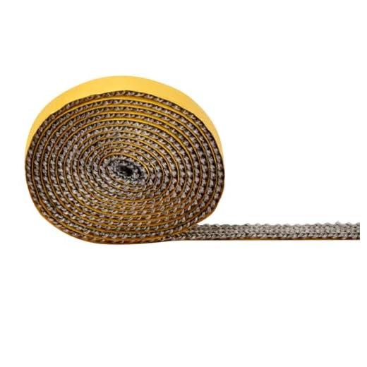 Junta Refractaria Chimenea 3mm x 10mm x 2m, Cinta de Sellado para Chimenea, Cinta Aislante Termica, Junta Fibra de Vidrio, Autoadhesiva Resistente, para Chimeneas Estufa de Leña Puerta de Hornos