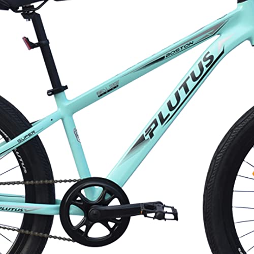 Image of PLUTUS Boston Alloy MTB Cycle for Adults (12 Yrs) with Dual Disc Brake, Single Speed (Ocean-Blue)