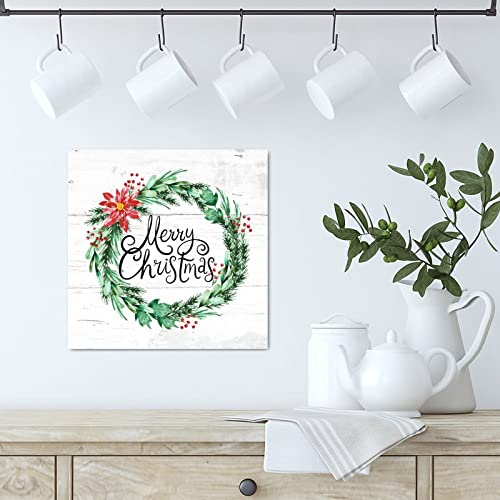 Panneau mural de Noël en bois rétro pour salon de 30.5 cm - 7