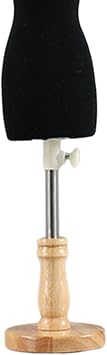 Doll Display Mannequin Torso Stand for Dress Design And Decoration in Dollhouse, 33cm Round Base