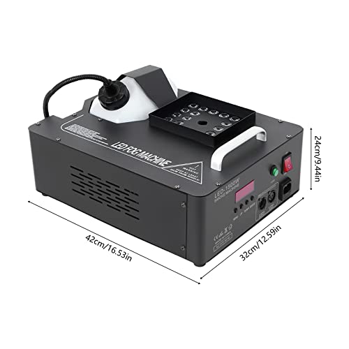 Máquina de humo para escenario 1500 W con 24 luces LED RGB, control DMX y mando a distancia inalámbrico, efecto de humo vertical para DJ, conciertos, bodas y fiestas miniatura 5