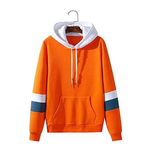 D-Rings Tröja för män pullover hoody utomhus jack huvtröja män höst smal vardaglig lapptäcke luvor långärmad tröja skjortor topp blus sweatjack, apelsin, L