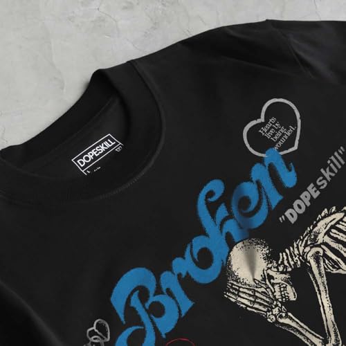 Image of DopeSkill Graphic Tee Streetwear Hip Hop Hypebeast Street Style Unisex T-Shirt Sneaker Colour Matching Shirts Horror Skeleton