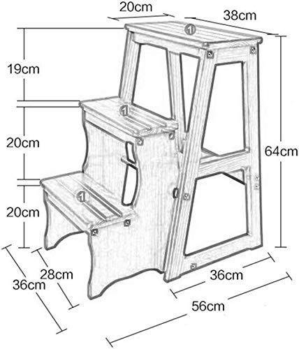 Échelle de ménage pliante esthétique pour simplifier le rangement haut - 3