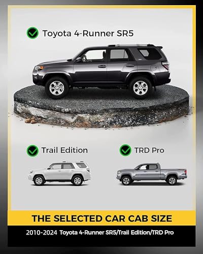 Estribos laterales para Toyota 4Runner 2010-2024 negro acero miniatura 2