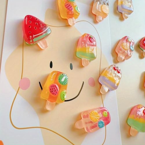 6 Imánes Decorativos de Helado para Refrigerador miniatura 5