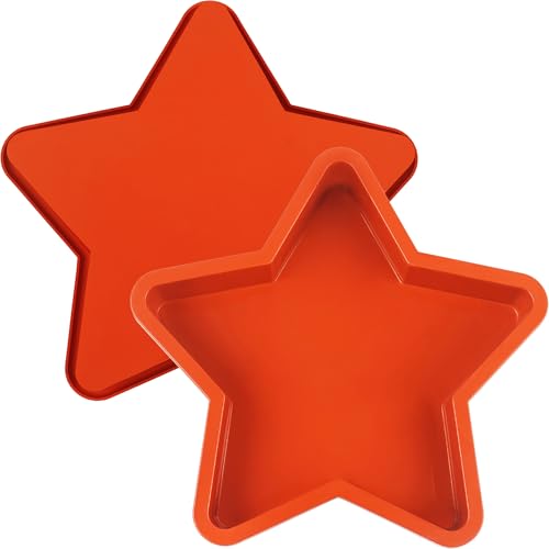 Wilewir 2 moules silicone étoile 10po pour gâteau antiadhésif