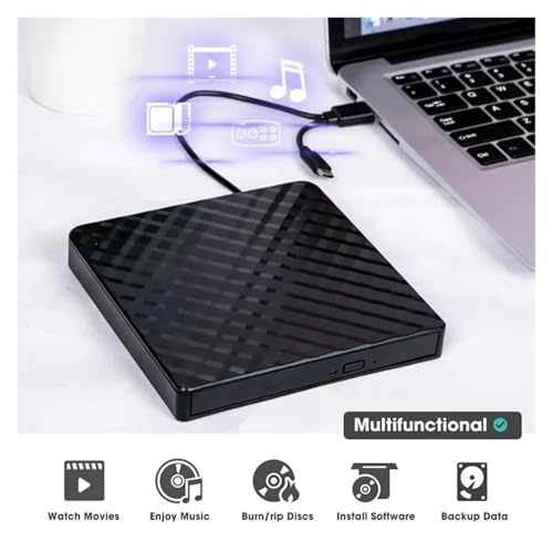 Lector CD Externo para Portatiles sin Disquetera Solucion de Almacenamiento USB 3.0 Portatil 3
