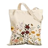 Cumnvulnt Damenhandtasche mit Blumenmuster (Gelb)