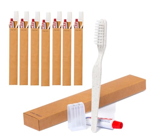 50 cepillo dientes Pasta De Dientes Desechables, Empaquetados Individualmente Para El Equipo Del Baño Del Hotel, Lavado De Campamento De Viaje