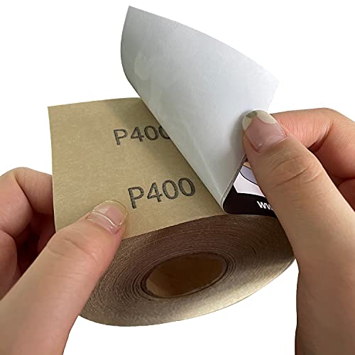 Lanhu，400 Grit Gold - Longboard Continuous Roll 21.9 Yards Long By 2-3/4" Wide Psa Self Adhesive Stickyback Longboard Sandpaper For Automotive And Woodworking #TOP5