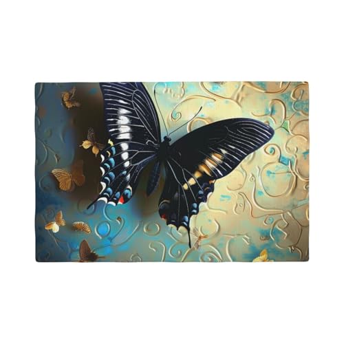 Sets de table papillon (lot de 6) anti-chaleur en imitation lin pour sublimer vos repas