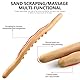 HOVCEH Ganzkörper Scraping Stick, Holz Scraping Stick Muskel, Massage Stick, Massageroller Holz 20 Perlen für Rücken, Bauch, Schulter,Fuß Hand Massagegerät, Muskelentspannungswerkzeug