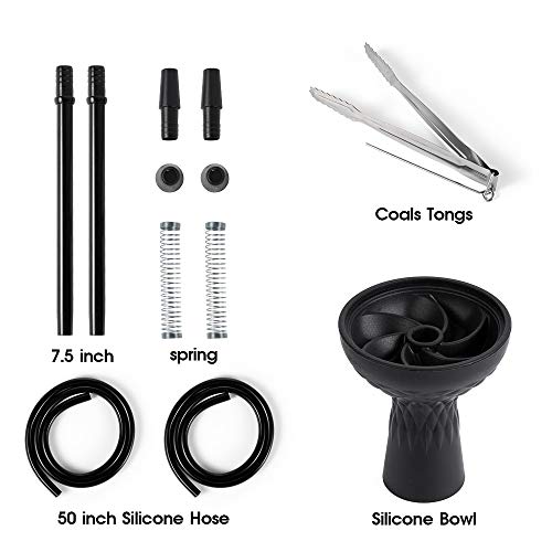 Wasserpfeifen-Set, 2 Silikonschläuche, große Kapazität, Würfel-Komplett-Set für besseres Shisha, Narguile Rauchen… – Bild 6