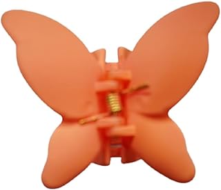 مشبك شعر على شكل فراشة، برتقالي