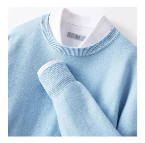 Pull en cachemire col rond pour homme coupe ample décontractée - 3