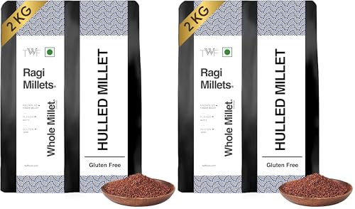 Image of TWF Ragi Millet | 2kg | Whole Finger Millet | Nachni | Mandua | Kezhvaragu | Mandia |Taiu | Kodra | Ragula | Hulled & Unpolished | Gluten-Free | Rich in Calcium & Iron | Ideal for Porridge, Dosa, Roti & Ladoo | No Additives | Whole Grain Ragi | High Plant Protein & Fiber