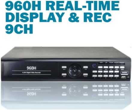 New!! 9ch Video DVR System Real Time Recording D1 with Hard Drive installed, Remote Viewing by Smart Phone and PC