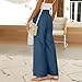 Blue Linen Pants Women Summer Drawstring Palazzo Lounge Pants Hippie Clothes Travel Trousers for Women Fashion Work Clothes Ropa de Verano para Mujer 2026