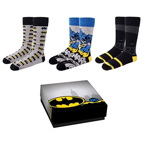 CERDÁ LIFE'S LITTLE MOMENTS Pack 3 Calcetines de Algodón de Batman-Licencia Oficial DC Comics,...