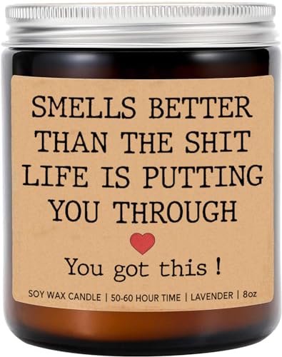 Lavender Soy Wax Candle with Motivational Scent