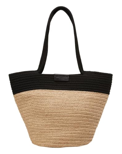 Marc O'Polo Jonna Shopper L grand sac cabas femme toile lin et cuir