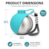 Dog Water Bottle 10oz Stainless Steel Small Water Bottles for Puppy — image 2