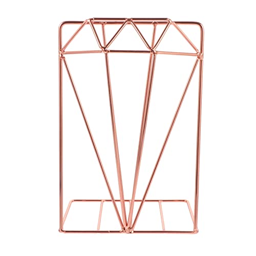 Cabilock Hollow Design Iron Bookend for Office and Home Bookshelf Organizer Stable Book Stopper for School and Library Iron Material Smooth Finish