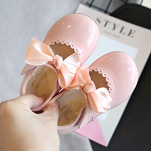 Baby Girl Mary Jane Infant Princess Sparkly Lightweight Soft Sole Prewalker Toddler Girls Shoes with Bow Ballet Shoes3