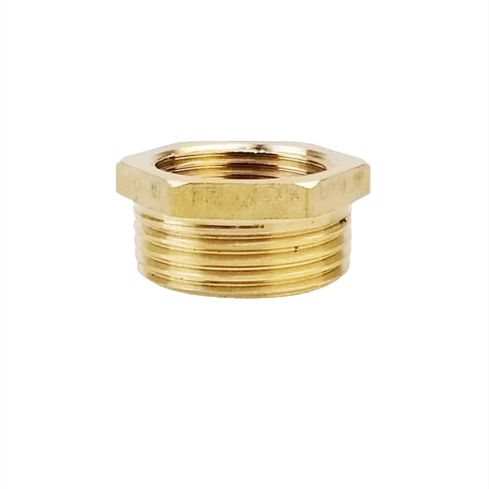 Raccordo per tubo di riduzione con boccola esagonale in ottone da F a M filettato 1/8 1/4 3/8 1/2 3/4 Adattatore per acqua e gas in rame, connettore di accoppiamento, 100 pezzi