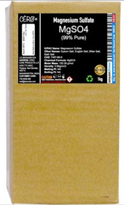 CERO Magnesium Sulfate 99% Pure [MgSO4] CAS: 7487-88-9 (1KG) (B08LVC5BHV) Amazon Price History, Amazon Price Tracker
