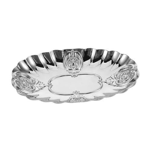 TOPBATHY Organizador de Joyas para Mujer Hierro para Mesita de Noche Plato Retro para Almacenamiento de Anillos y Velas