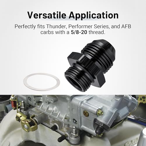 EVIL ENERGY 8AN Male Flare to 5/8-20 Male Carb Carburetor Fuel Inlet Fitting Adapter Aluminum Black Upgrade 2PC by EVIL ENERGY - Used condition - Image 5