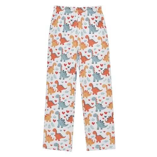 Cute Dinosaur Floral Pajamas Bottoms with Pockets Comfy Pjs Sleepwear Elastic Waistband Pajamas Pants Lounge Pants
