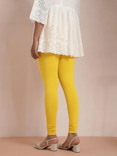 Image of TWIN BIRDS Tailored Cut and Classic Fit Super Stretchable Elastane Fabric Churidar Leggings for Women