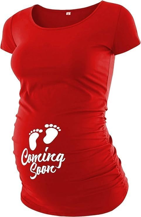 Maternity T-Shirts for Women Short Sleeve Pregnancy Shirts Bump Friendly Tops Maternity Tops Mama Tshirt Pregnancy Essentials - Image 2